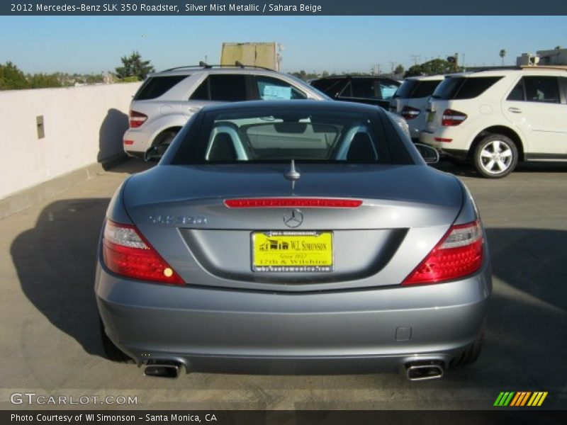 Silver Mist Metallic / Sahara Beige 2012 Mercedes-Benz SLK 350 Roadster