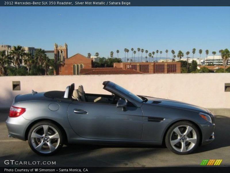 Silver Mist Metallic / Sahara Beige 2012 Mercedes-Benz SLK 350 Roadster