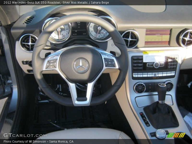 Silver Mist Metallic / Sahara Beige 2012 Mercedes-Benz SLK 350 Roadster