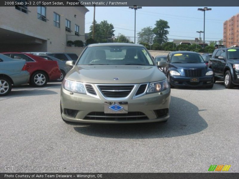 Pepper Green Metallic / Parchment 2008 Saab 9-3 2.0T Sport Sedan