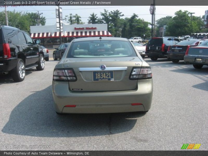 Pepper Green Metallic / Parchment 2008 Saab 9-3 2.0T Sport Sedan