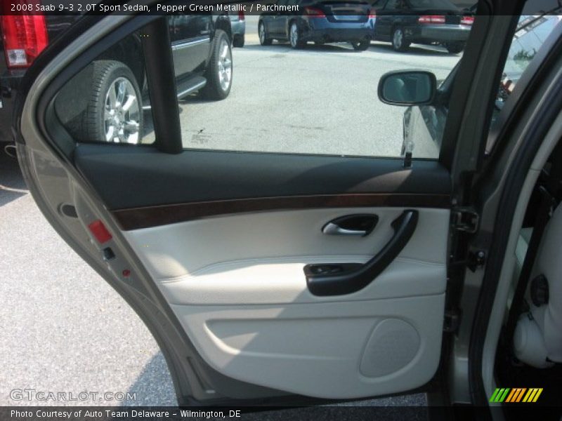 Pepper Green Metallic / Parchment 2008 Saab 9-3 2.0T Sport Sedan