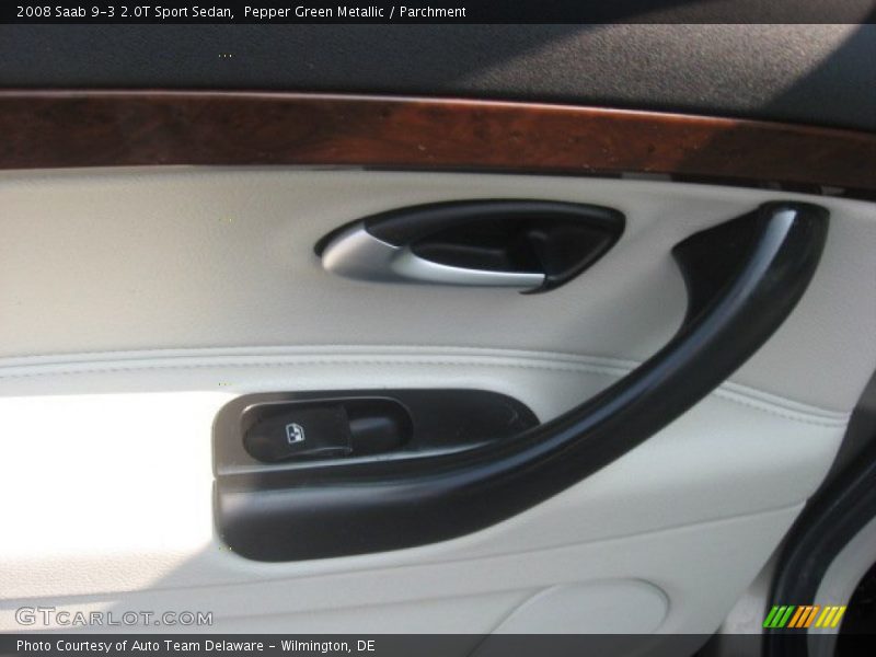Pepper Green Metallic / Parchment 2008 Saab 9-3 2.0T Sport Sedan