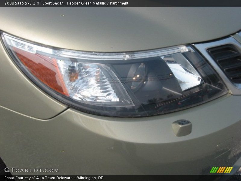 Pepper Green Metallic / Parchment 2008 Saab 9-3 2.0T Sport Sedan