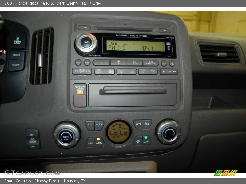 Dark Cherry Pearl / Gray 2007 Honda Ridgeline RTS