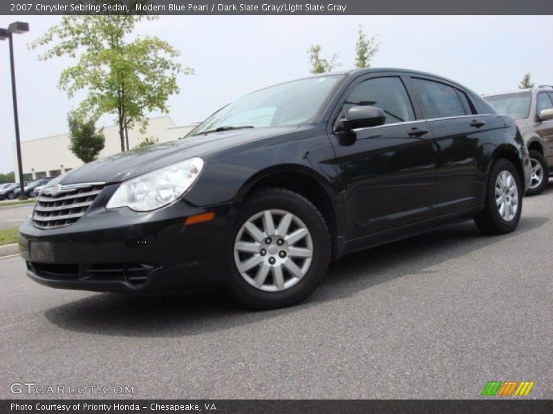 Modern Blue Pearl / Dark Slate Gray/Light Slate Gray 2007 Chrysler Sebring Sedan