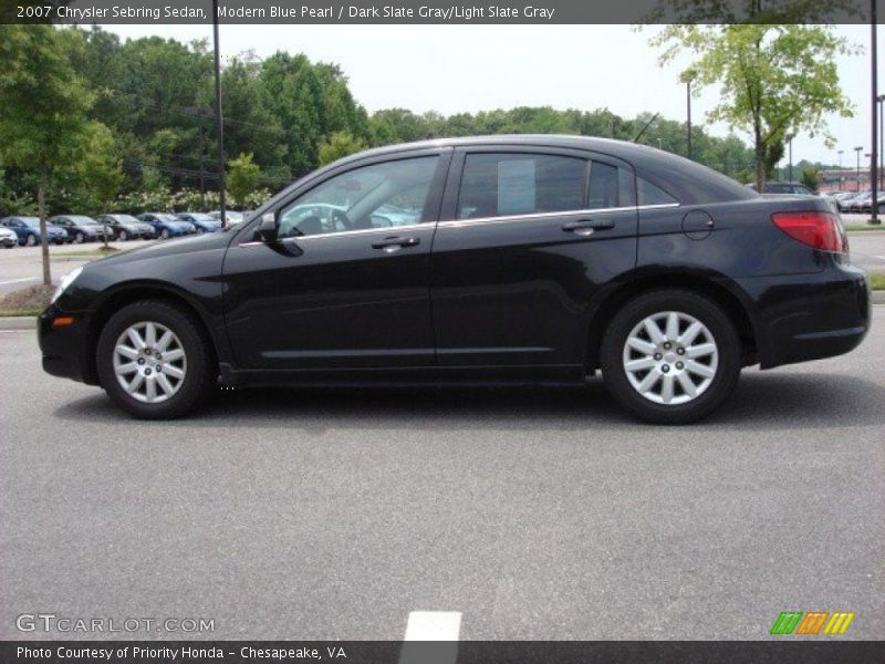 Modern Blue Pearl / Dark Slate Gray/Light Slate Gray 2007 Chrysler Sebring Sedan