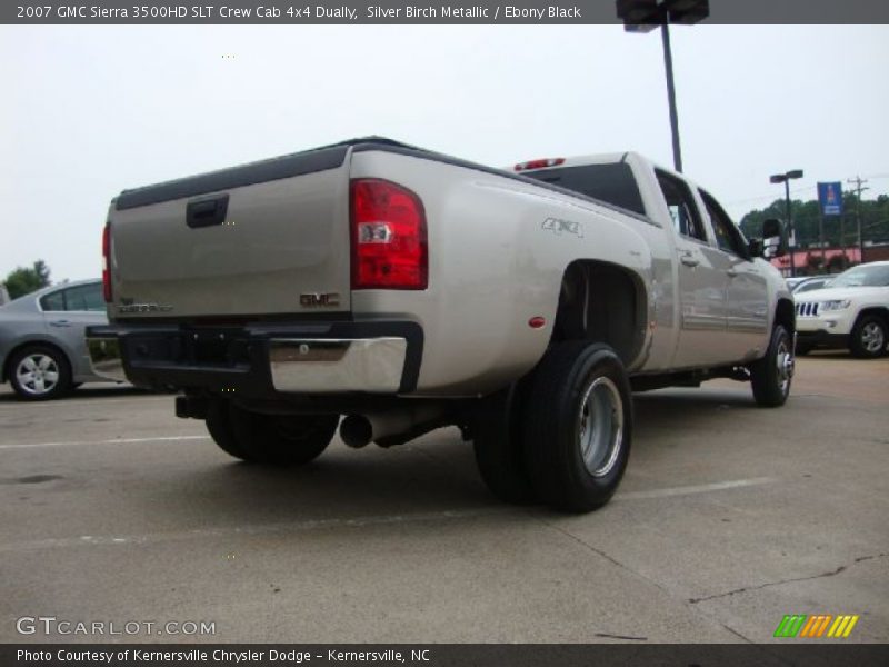 Silver Birch Metallic / Ebony Black 2007 GMC Sierra 3500HD SLT Crew Cab 4x4 Dually