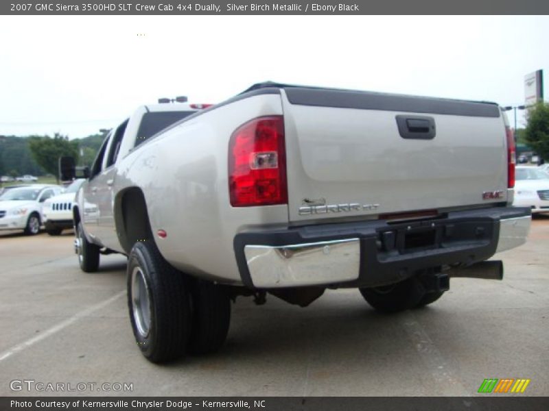 Silver Birch Metallic / Ebony Black 2007 GMC Sierra 3500HD SLT Crew Cab 4x4 Dually