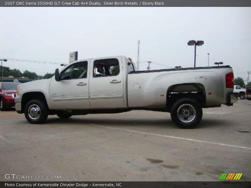 Silver Birch Metallic / Ebony Black 2007 GMC Sierra 3500HD SLT Crew Cab 4x4 Dually