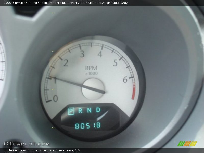 Modern Blue Pearl / Dark Slate Gray/Light Slate Gray 2007 Chrysler Sebring Sedan