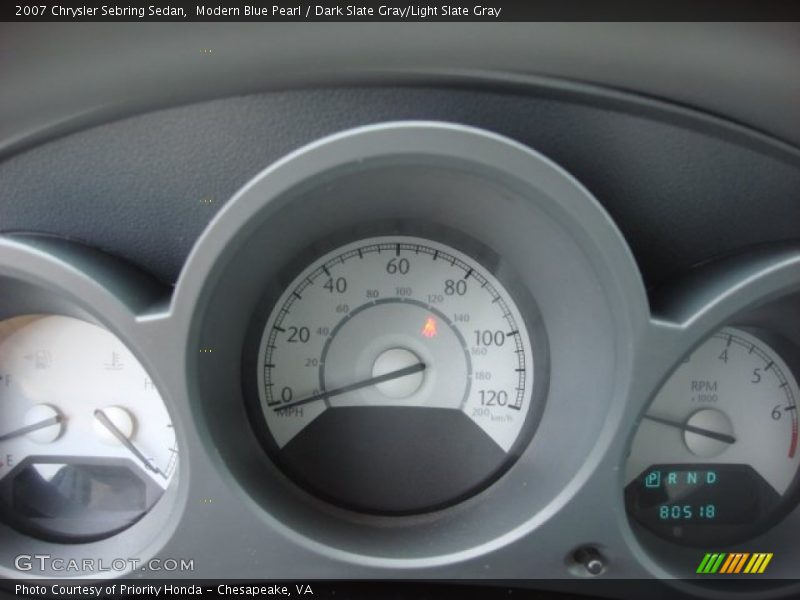 Modern Blue Pearl / Dark Slate Gray/Light Slate Gray 2007 Chrysler Sebring Sedan