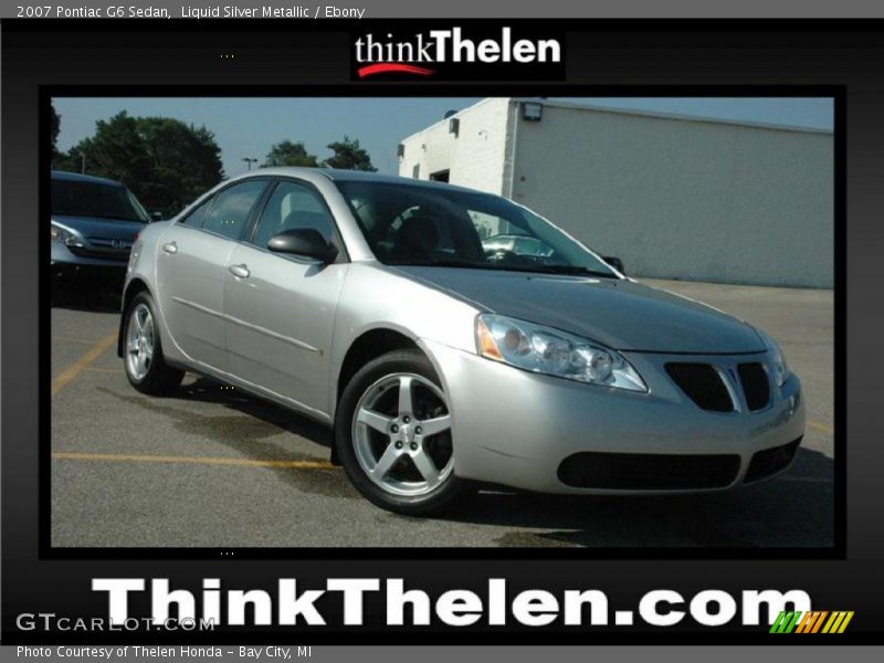 Liquid Silver Metallic / Ebony 2007 Pontiac G6 Sedan