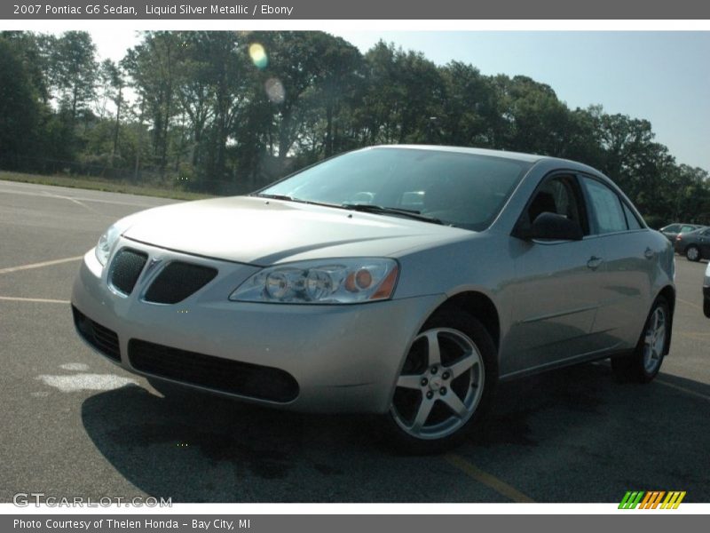 Liquid Silver Metallic / Ebony 2007 Pontiac G6 Sedan