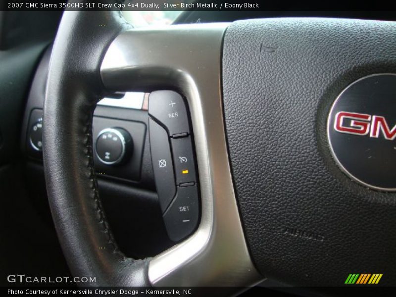 Silver Birch Metallic / Ebony Black 2007 GMC Sierra 3500HD SLT Crew Cab 4x4 Dually