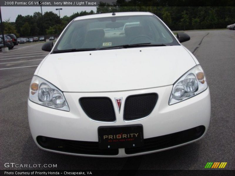 Ivory White / Light Taupe 2008 Pontiac G6 V6 Sedan