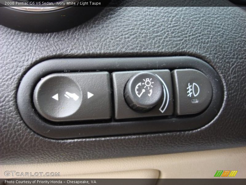 Ivory White / Light Taupe 2008 Pontiac G6 V6 Sedan