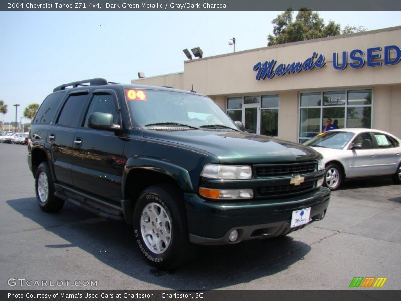 Dark Green Metallic / Gray/Dark Charcoal 2004 Chevrolet Tahoe Z71 4x4