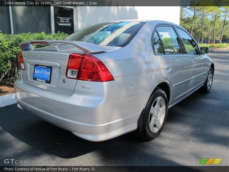 Satin Silver Metallic / Gray 2004 Honda Civic EX Sedan