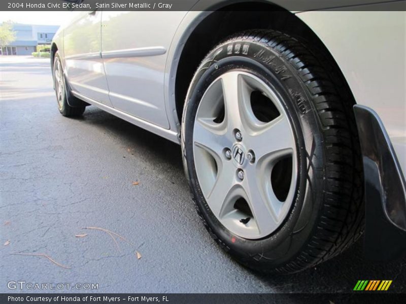 Satin Silver Metallic / Gray 2004 Honda Civic EX Sedan