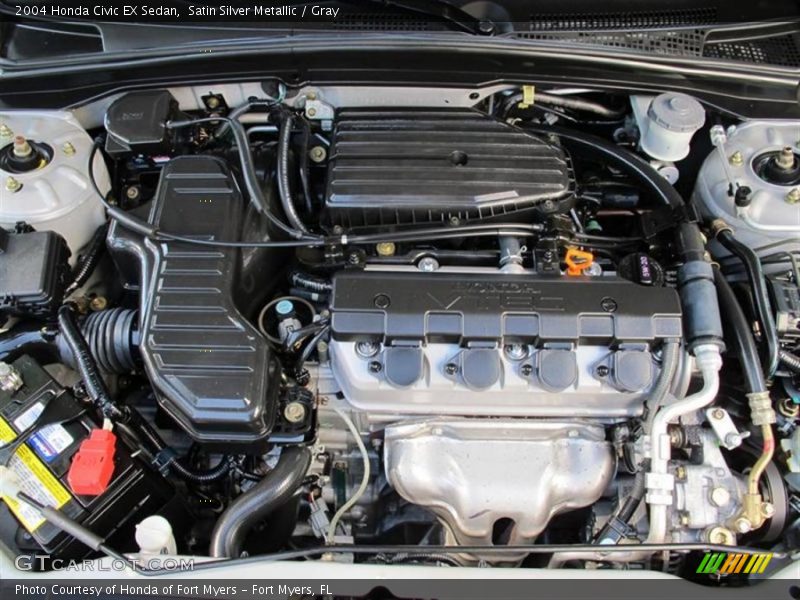 Satin Silver Metallic / Gray 2004 Honda Civic EX Sedan