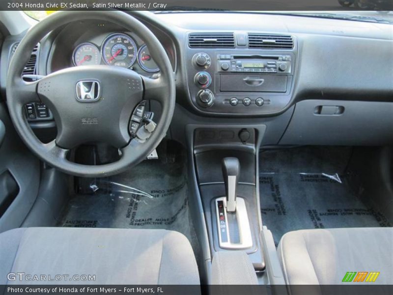 Satin Silver Metallic / Gray 2004 Honda Civic EX Sedan