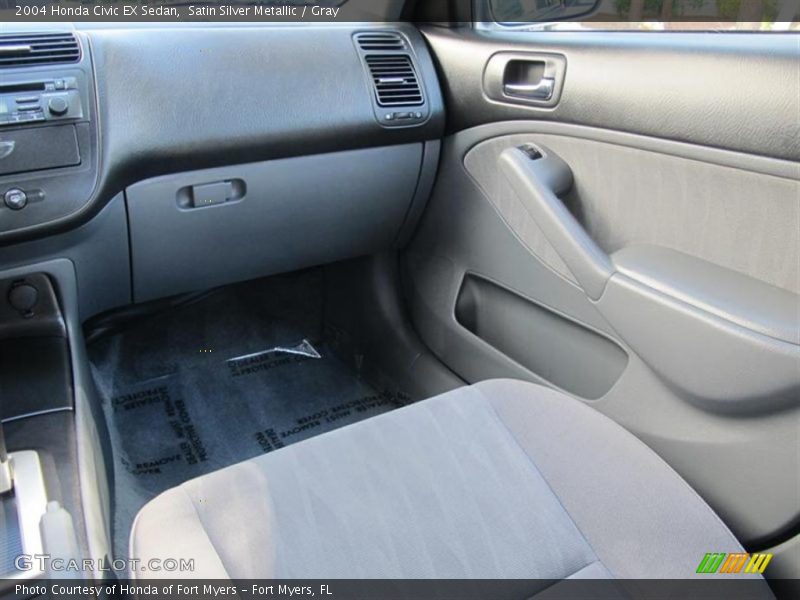 Satin Silver Metallic / Gray 2004 Honda Civic EX Sedan