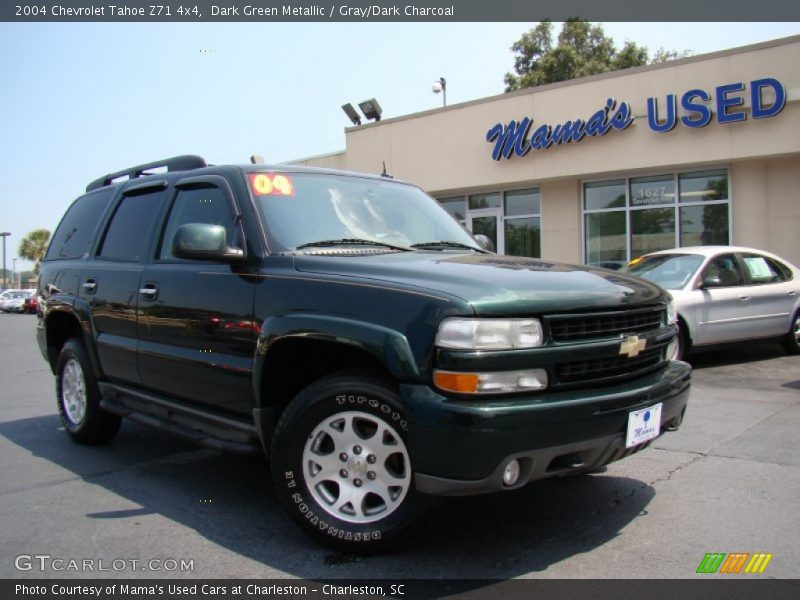 Dark Green Metallic / Gray/Dark Charcoal 2004 Chevrolet Tahoe Z71 4x4
