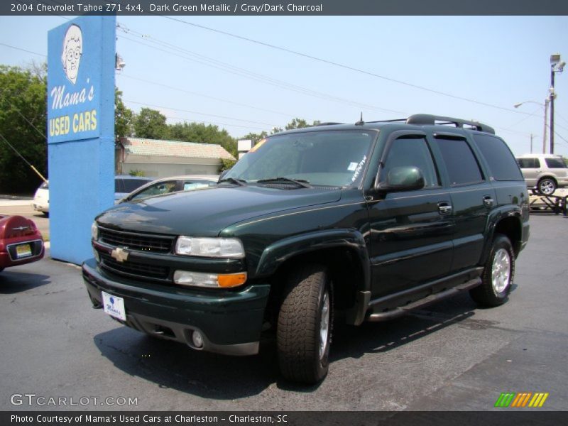 Dark Green Metallic / Gray/Dark Charcoal 2004 Chevrolet Tahoe Z71 4x4