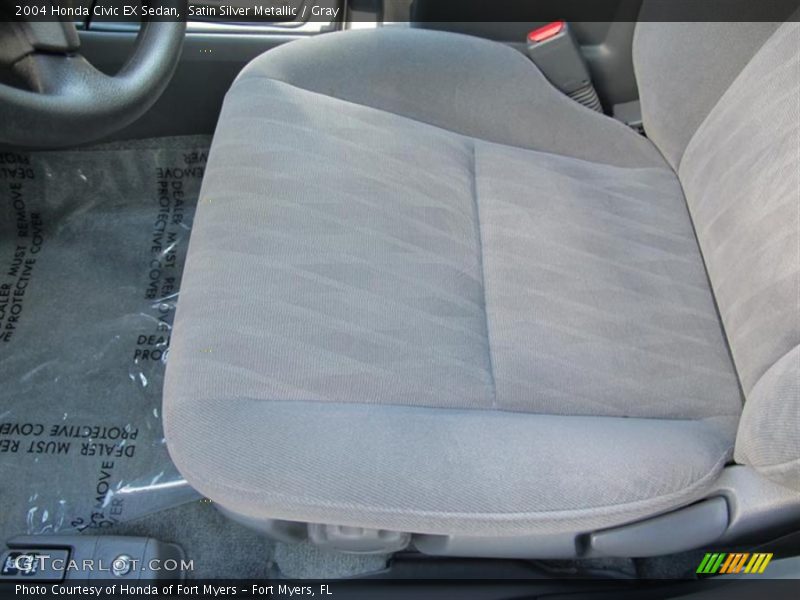 Satin Silver Metallic / Gray 2004 Honda Civic EX Sedan