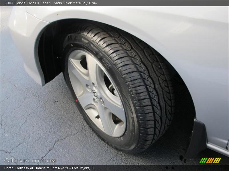 Satin Silver Metallic / Gray 2004 Honda Civic EX Sedan