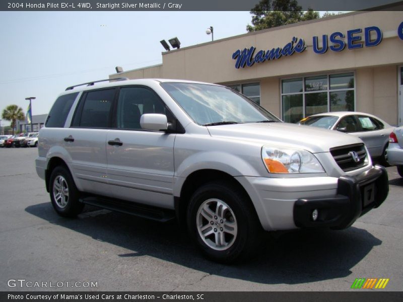 Starlight Silver Metallic / Gray 2004 Honda Pilot EX-L 4WD