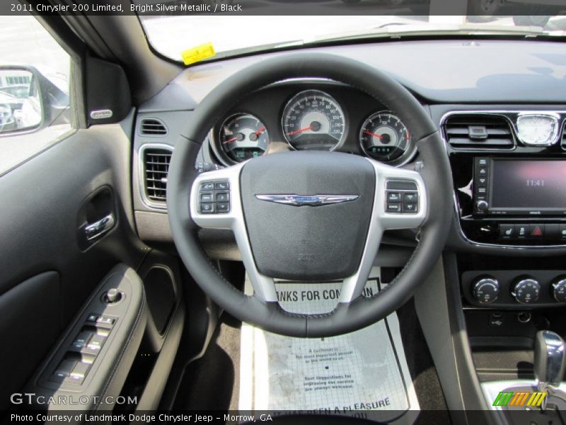 Bright Silver Metallic / Black 2011 Chrysler 200 Limited
