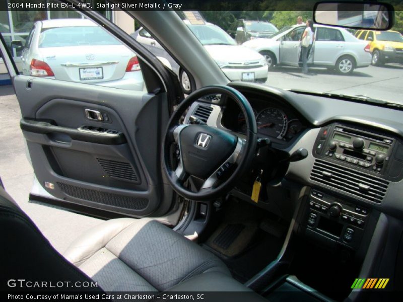Starlight Silver Metallic / Gray 2004 Honda Pilot EX-L 4WD