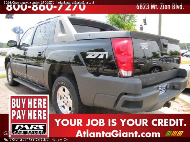 Black / Dark Charcoal 2004 Chevrolet Avalanche 1500 Z71 4x4