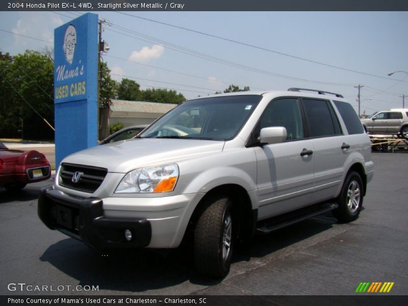 Starlight Silver Metallic / Gray 2004 Honda Pilot EX-L 4WD