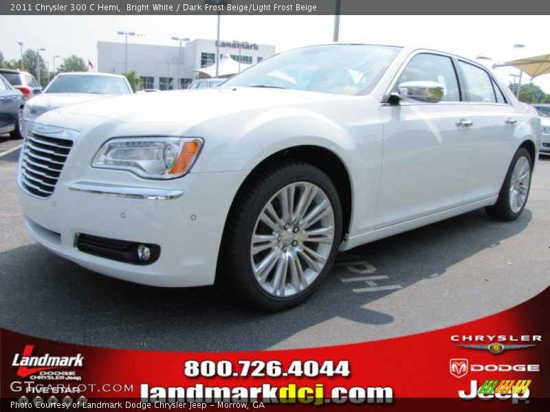 Bright White / Dark Frost Beige/Light Frost Beige 2011 Chrysler 300 C Hemi