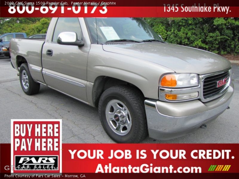 Pewter Metallic / Graphite 2002 GMC Sierra 1500 Regular Cab