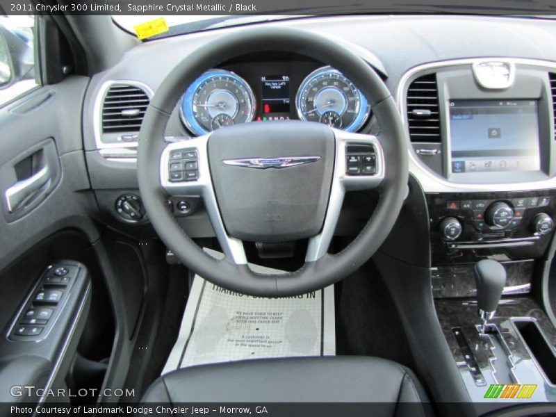 Sapphire Crystal Metallic / Black 2011 Chrysler 300 Limited
