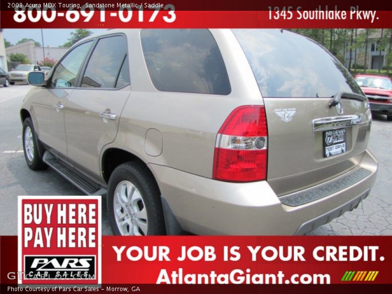 Sandstone Metallic / Saddle 2003 Acura MDX Touring