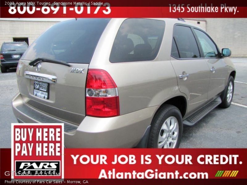 Sandstone Metallic / Saddle 2003 Acura MDX Touring