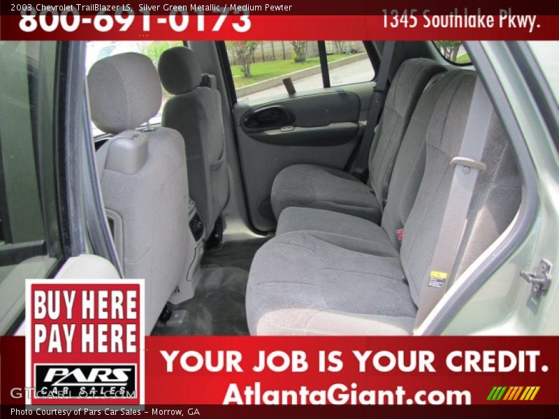 Silver Green Metallic / Medium Pewter 2003 Chevrolet TrailBlazer LS