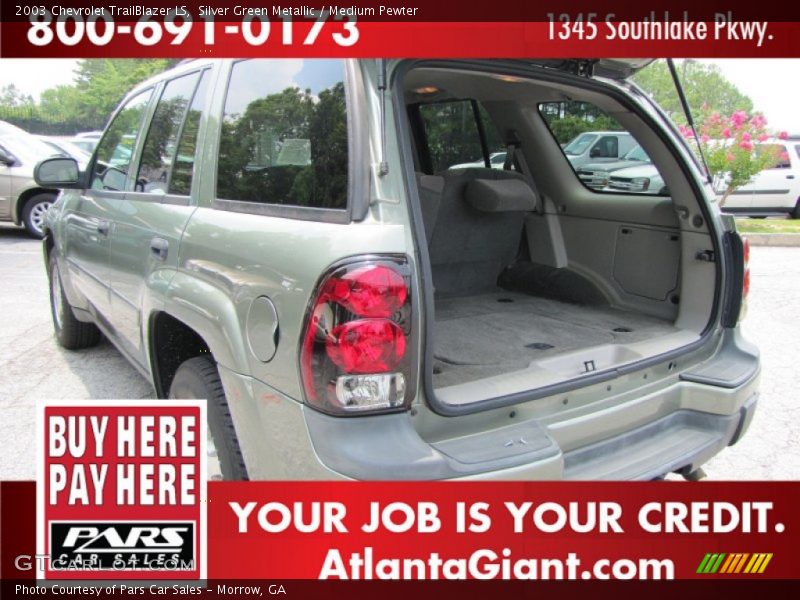 Silver Green Metallic / Medium Pewter 2003 Chevrolet TrailBlazer LS