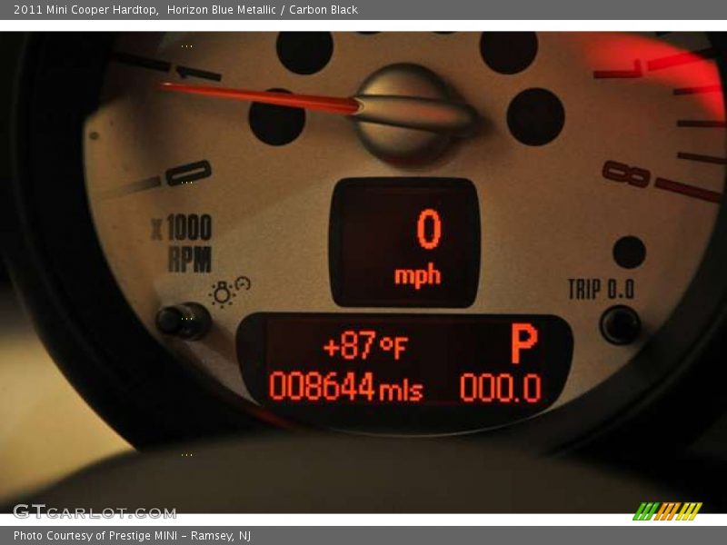 Horizon Blue Metallic / Carbon Black 2011 Mini Cooper Hardtop