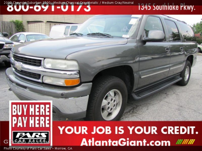 Medium Charcoal Gray Metallic / Medium Gray/Neutral 2002 Chevrolet Suburban 1500