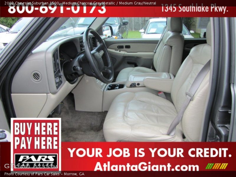 Medium Charcoal Gray Metallic / Medium Gray/Neutral 2002 Chevrolet Suburban 1500