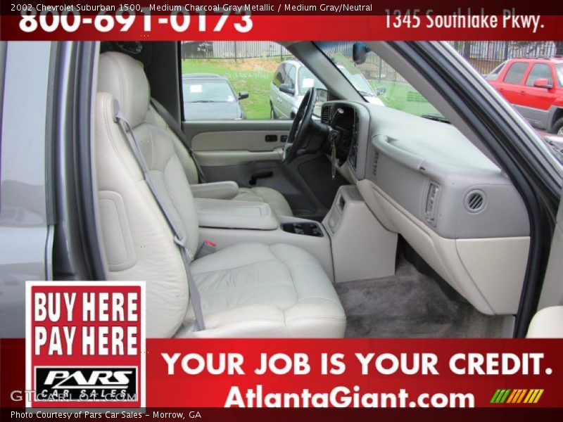 Medium Charcoal Gray Metallic / Medium Gray/Neutral 2002 Chevrolet Suburban 1500