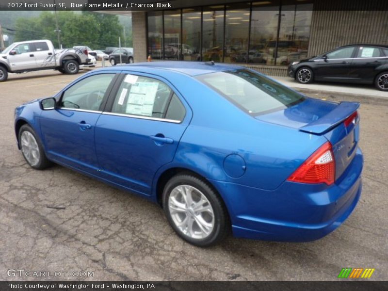 Blue Flame Metallic / Charcoal Black 2012 Ford Fusion SE