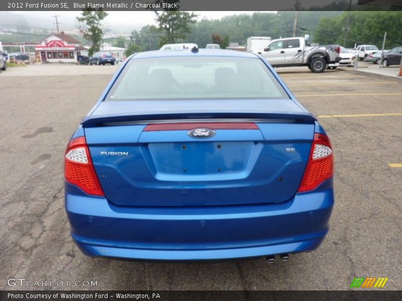 Blue Flame Metallic / Charcoal Black 2012 Ford Fusion SE