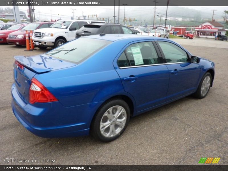 Blue Flame Metallic / Charcoal Black 2012 Ford Fusion SE